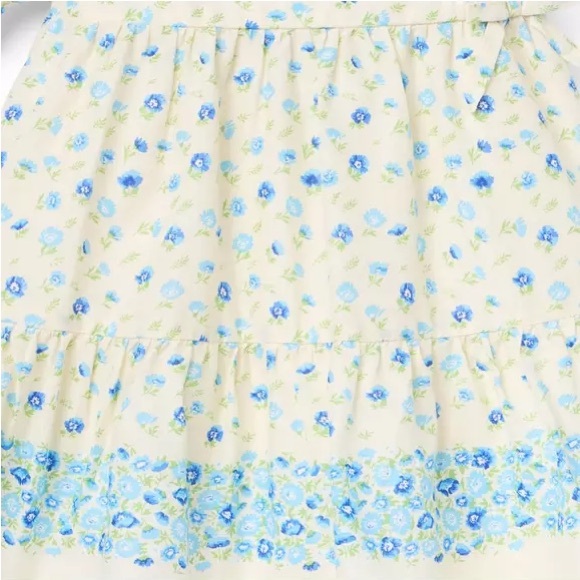 Brand New Janie & Jack Girls Yellow Ditsy Floral Wrap Dress, Size 5, NWT - Picture 3 of 4